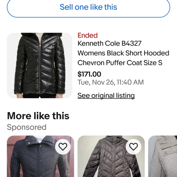 NWOT KENNETH COLE NY DOWN& FEATHERS Puffer JACKET w faux fur collar - Picture 15 of 15